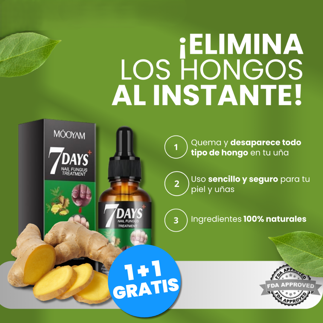 MOOYAM SERUM™ ANTI HONGOS UÑAS - Aliado natural, resultados rápidos. Aprobado por la FDA. (1+1 GRATIS)