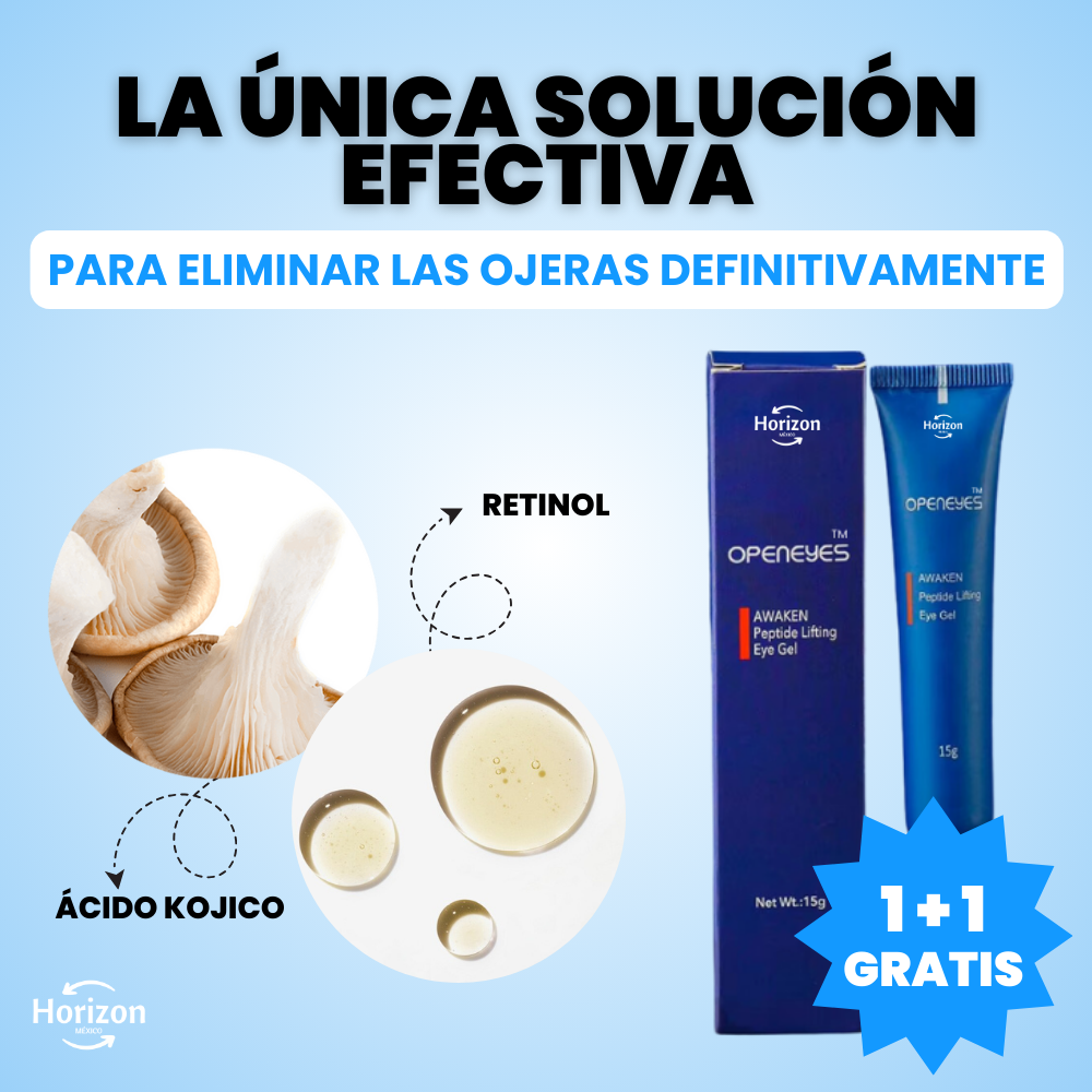 Crema Anti-Ojeras: Elimina 100% Bolsas en Días - OpenEyes™ (1+1 GRATIS)