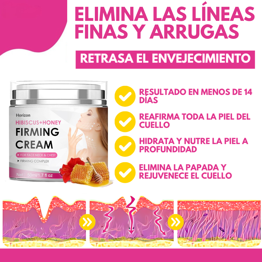 HorizonCream® La única crema con colágeno hidrolizado, respaldada por la Organización Mundial, que borra las arrugas de tu rostro y cuello en tiempo récord.